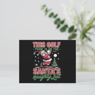 Cartão Postal De Festividades Time de golfe está na lista de travessos do Papai 