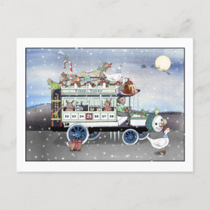 Cartão Postal De Festividades Tinsel Tours