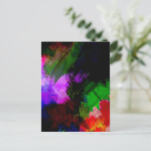 Cartão Postal De Festividades Tinta aquarela abstrata 2