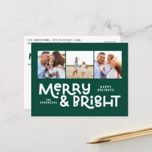 Cartão Postal De Festividades Típica mínima moderna 3 foto Foto Natal diversão H