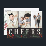 Cartão Postal De Festividades Tipografia Botânica 3 Fotografias Cheias<br><div class="desc">Cartão Postal. Completamente personalizável de todas as formas possíveis, esta nova coleção de cartões de férias apresenta os nossos frutos de inverno pintados manualmente e trabalho de arte de folhagem. Boas saudações modernas entrelaçadas entre a trabalho de arte faz uma declaração tipográfica caprichosa que se destaca. Esta coleção inclui várias...</div>