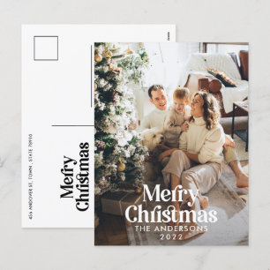 Cartão Postal De Festividades Tipografia botânica em aquarela elegante moderna