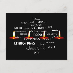 Cartão Postal De Festividades Tipografia de Natal