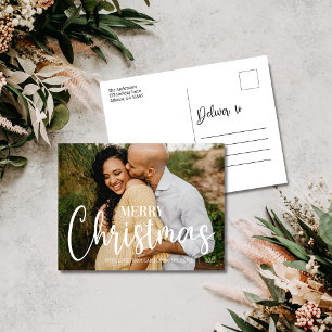 Cartão Postal De Festividades Tipografia de Natal da Família