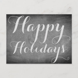 Cartão Postal De Festividades Tipografia de Quadro-Negro de Férias Felizes Cartã