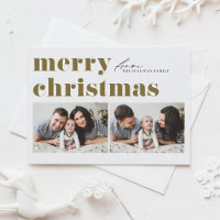 Tipografia Retro Dourada Feliz Natal Duas Foto