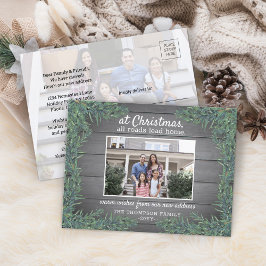 Cartão Postal De Festividades Todas as estradas levam para casa Novo endereço Na