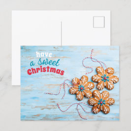 Cartão Postal De Festividades Tome Um Cartão-Postal De Pão De Natal Doce