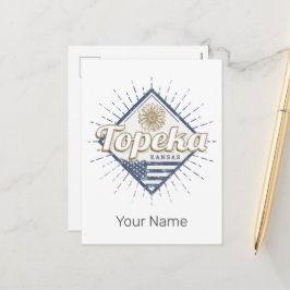 Cartão Postal De Festividades Topeka City Kansas Estados Unidos Sunflower EUA