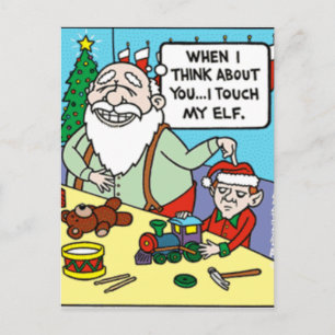 Cartão Postal De Festividades Toque em meu duende