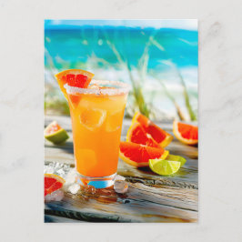Cartão Postal De Festividades Toranja Margarita - Bebida Praia