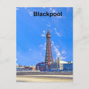 Cartão Postal De Festividades Torre Blackpool