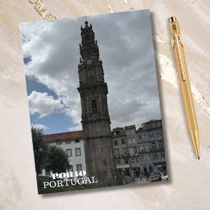 Cartão Postal De Festividades Torre Bonita Porto Portugal Fotografia de Viagem