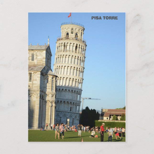 Cartão Postal De Festividades Torre de Pisa Torre Itália (Frente)