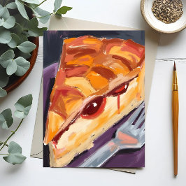 Cartão Postal De Festividades Torta de Maçã Dia de Ação de Graças Aquarela