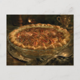 Cartão Postal De Festividades Torta de Pecã