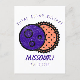 Cartão Postal De Festividades Total Solar Eclipse Missouri