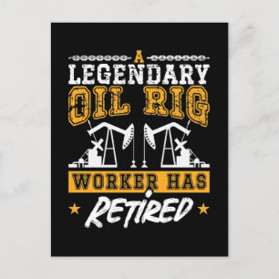 Cartão Postal De Festividades Trabalhador do Oilfield, Trabalhador Legendário do