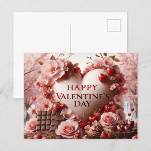 Cartão Postal De Festividades Tratamentos do feliz dia de os namorados