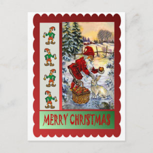 Cartão Postal De Festividades Tratar o coelho