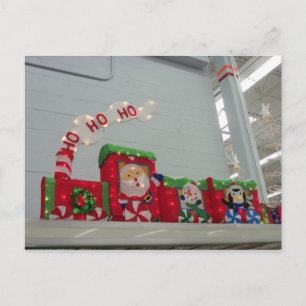 Cartão Postal De Festividades trem de Natal