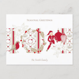 Cartão Postal De Festividades Trendy Whimsical Seasons Saudações