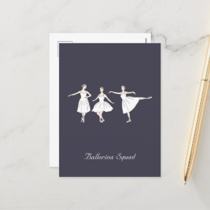 Cartão Postal De Festividades Três Ballerinas Cutes