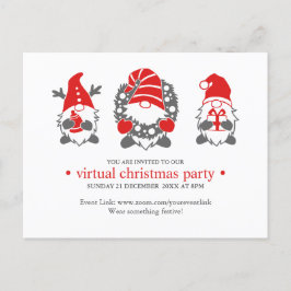 Cartão Postal De Festividades Três Gnomos Engraçados | Festa de Natal Virtual