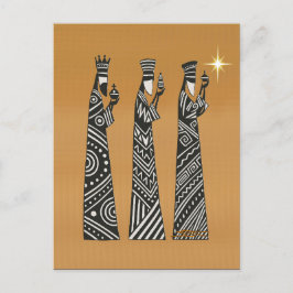 Cartão Postal De Festividades Três Reis Magos Preto e Branco Natal Natividade