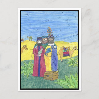 Cartão Postal De Festividades Três sábios