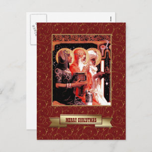 Cartão Postal De Festividades Três Sábios. Natal