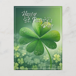 Cartão Postal De Festividades Trevos Verdes Feliz Dia de São Patrício (7) c