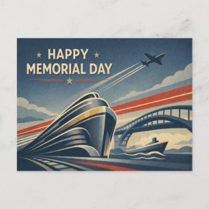 Cartão Postal De Festividades Tributo ao Transporte no Dia da Memória Moderna