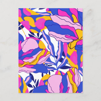 Cartão Postal De Festividades Trippy Flower