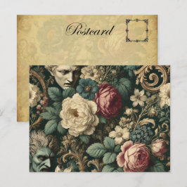 Cartão Postal De Festividades Tristeza em Qualquer Língua - Floral Vitoriano Gót