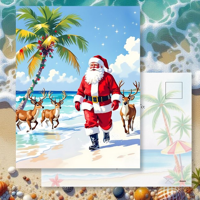 Cartão Postal De Festividades Tropical Christmas Personalized  (Criador carregado)