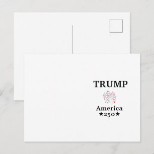 Cartão Postal De Festividades Trump América 250 Nome Personalizado