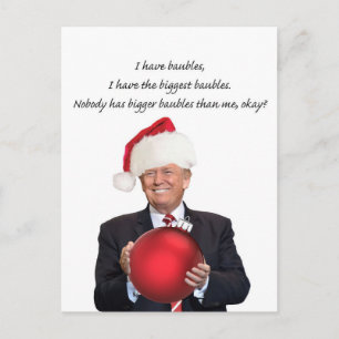 Cartão Postal De Festividades Trump Christmas: As maiores bolas