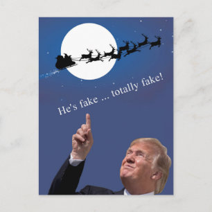 Cartão Postal De Festividades Trump Christmas: Papais noeis são falsos