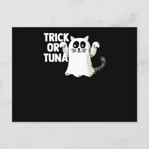 Cartão Postal De Festividades Truque ou Atum Halloween