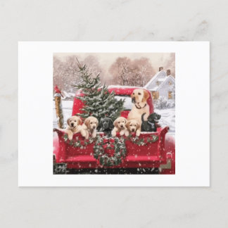 Cartão Postal De Festividades Truque Vermelho Com Cachorros, Retron Vermelho E C