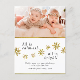 Cartão Postal De Festividades Tudo é calmo   Foto personalizada Engraçado Natal