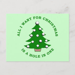 Cartão Postal De Festividades Tudo O Que Eu Quero É Um Buraco Em Um Só