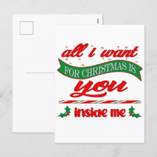 Cartão Postal De Festividades Tudo o que eu quero é você