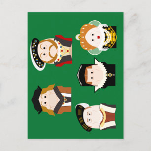 Cartão Postal De Festividades Tudor Monarchs postcard