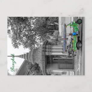 Cartão Postal De Festividades Tuk verde fora de Wat Pho, Bangkok, Tailândia