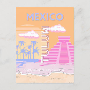 Cartão Postal De Festividades Tulum, Viagem, Arte, Pré-Disquete