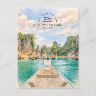 Cartão Postal De Festividades Turismo Ecológico Aquarela do Lago Cheow Lan em Kh