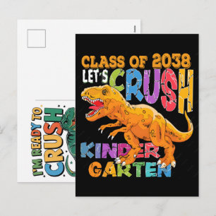 Cartão Postal De Festividades Turma de 2038 de volta às aulas