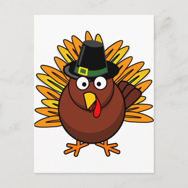 Cartão Postal De Festividades Turquia para o dia de acção de graças (Frente)